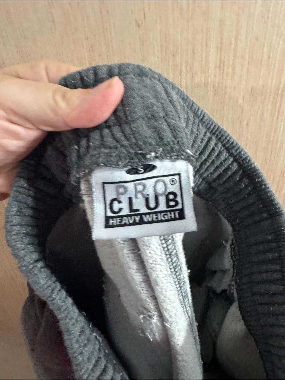 Men's Pro Club Heavyweight Charcoal Cargo Sweatpants with Elastic Waist Small - Picture 6 of 7